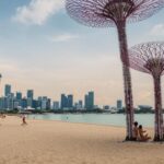 La beauté du paradis côtier de Singapour